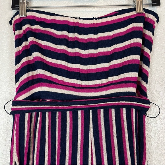 Anthropologie Maeve Daydream Striped Strapless Wide Leg Jumpsuit Size Medium - Picture 7 of 12